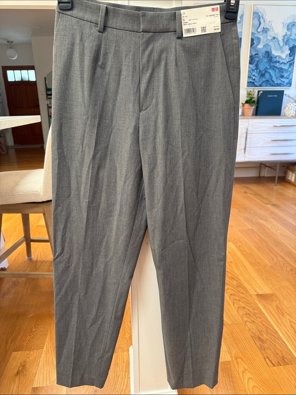UNIQLO Women's Smart Ankle Gray Dress Pants - Slim Straight Tailored (S)(NWT)